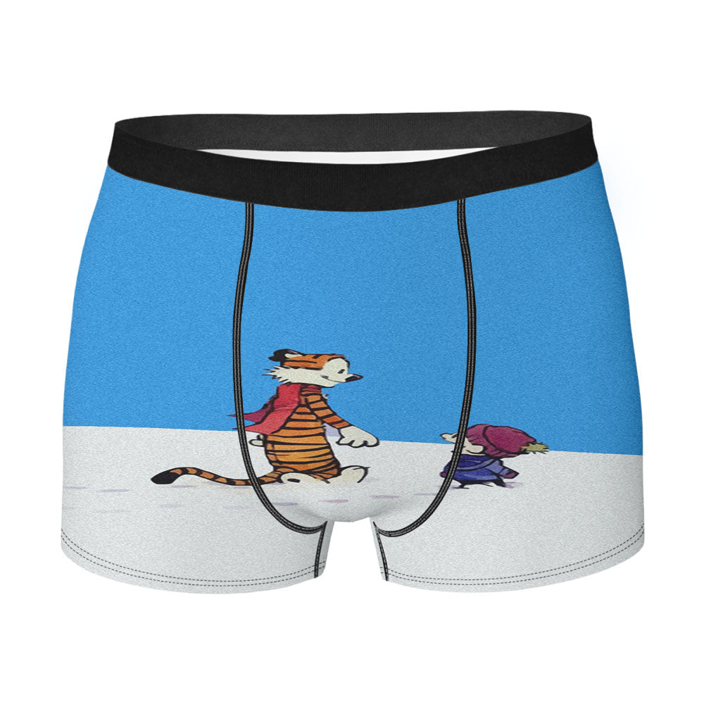 Calvin And Hobbes Christmas Snow Men'S Boxer Briefs