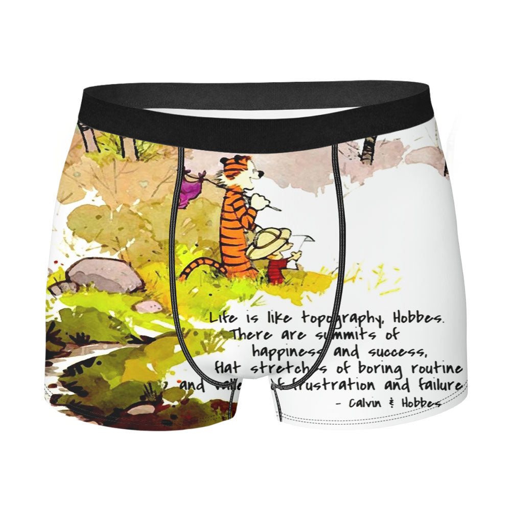 Calvin And Hobbes Life Is Like Topography Men'S Boxer Briefs