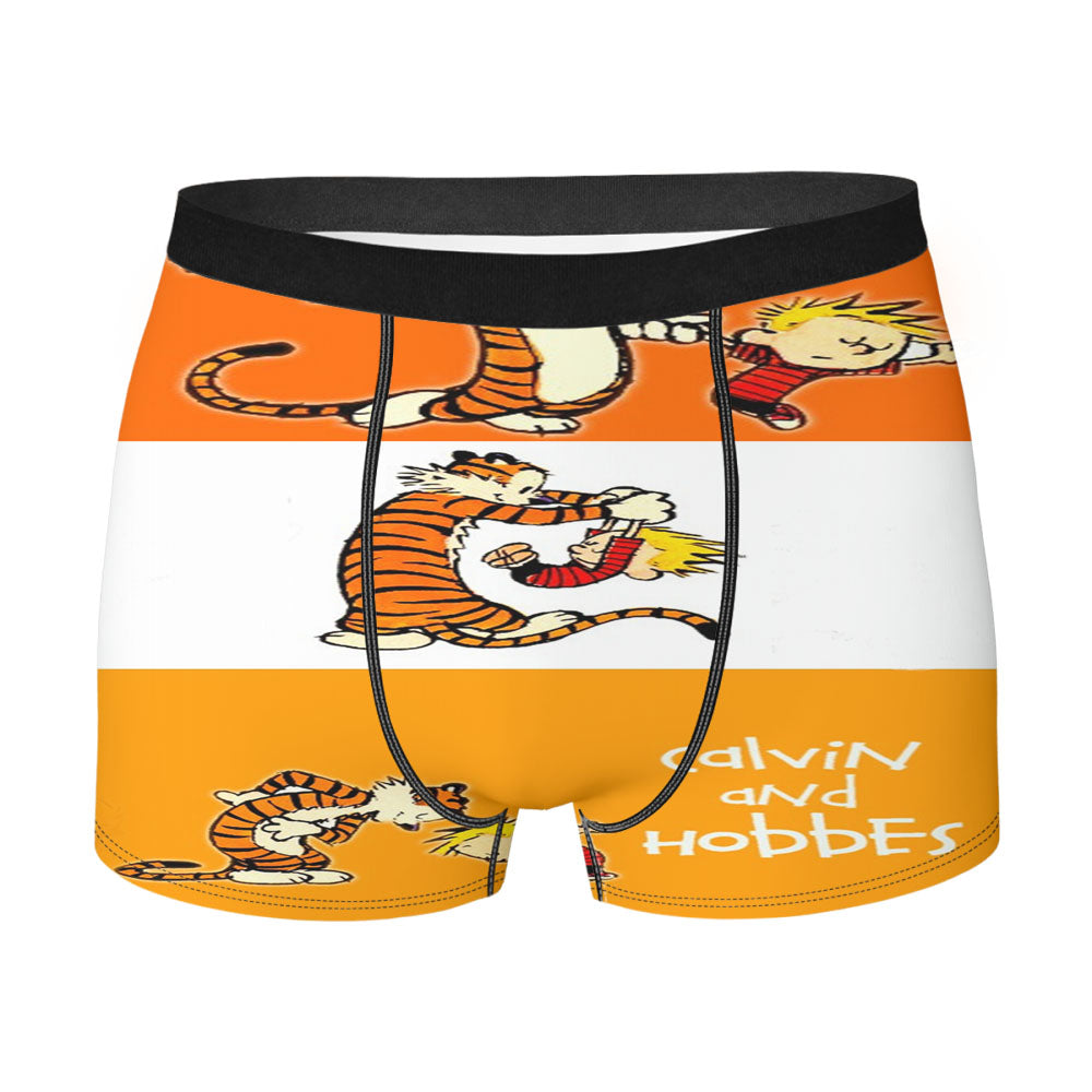 Calvin And Hobbes Orange Men'S Boxer Briefs
