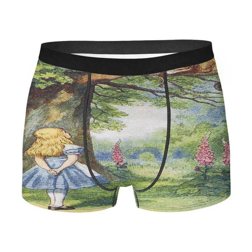 Chersire Cat And Alice Men'S Boxer Briefs