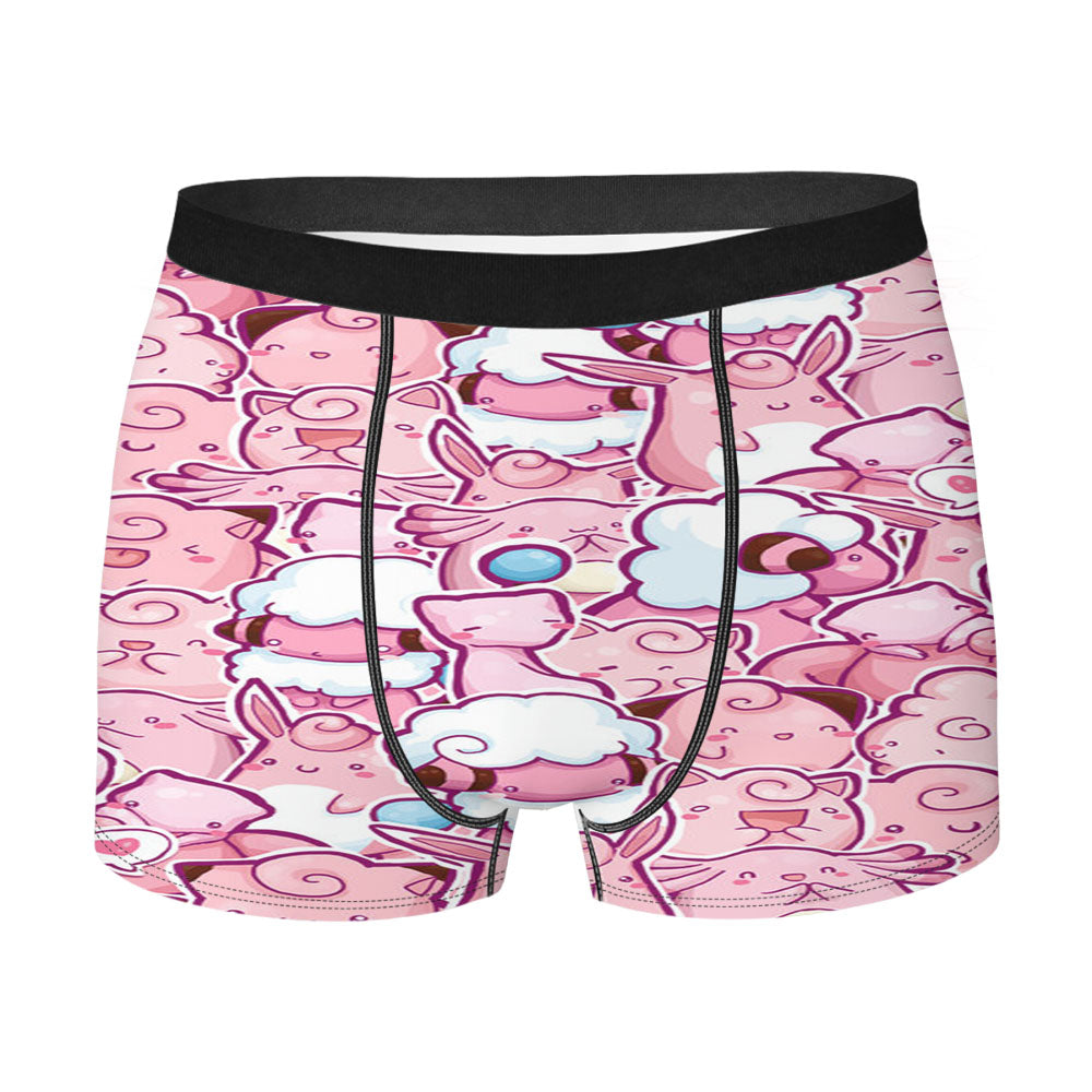 Clefairy Clefable Jiglypuff Wigglypuff Chansey Pokemon Men'S Boxer Briefs