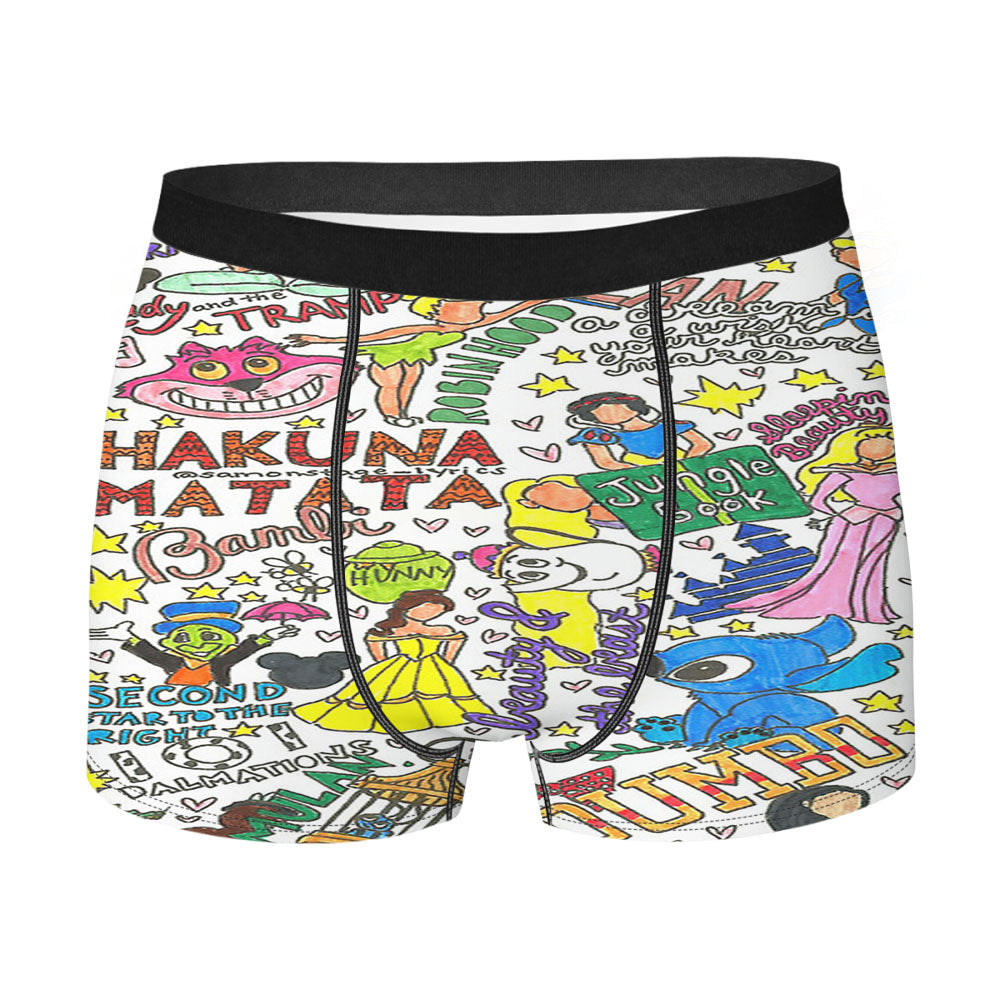 Collage Art Disney Men'S Boxer Briefs