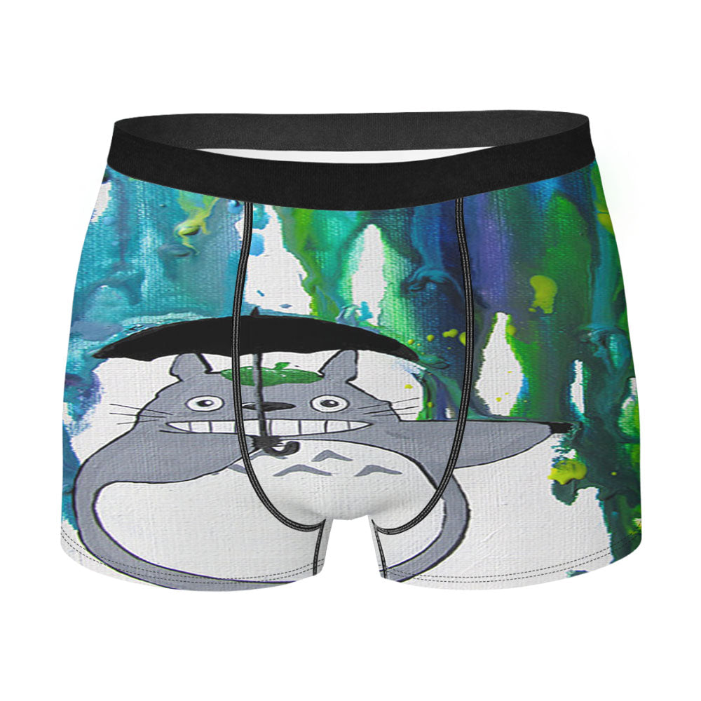Colorful Art Umbrella Totoro Men'S Boxer Briefs