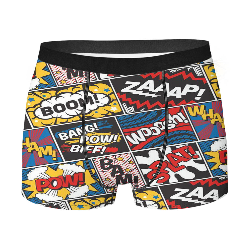Comic Boom Classic Cartoon Pattern Men'S Boxer Briefs