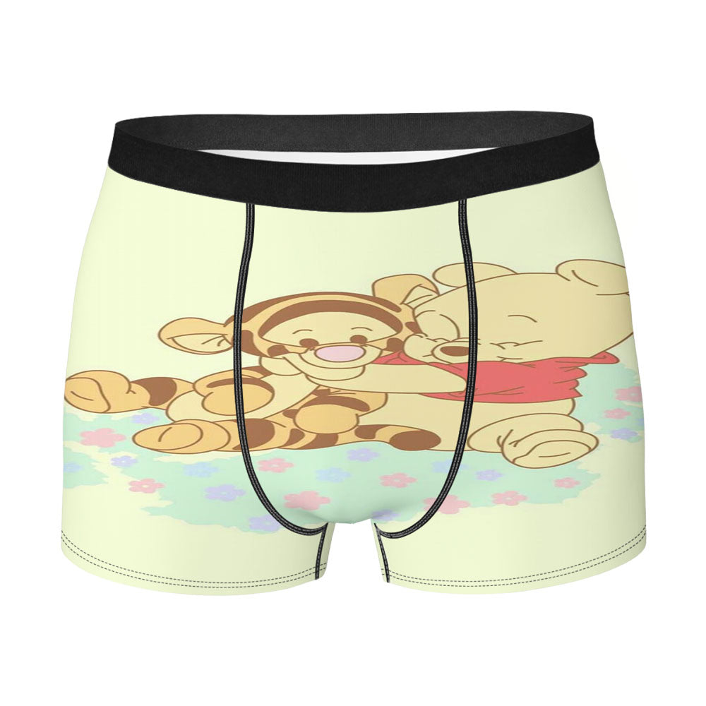 Cute Tiger And Winnie The Pooh Men'S Boxer Briefs