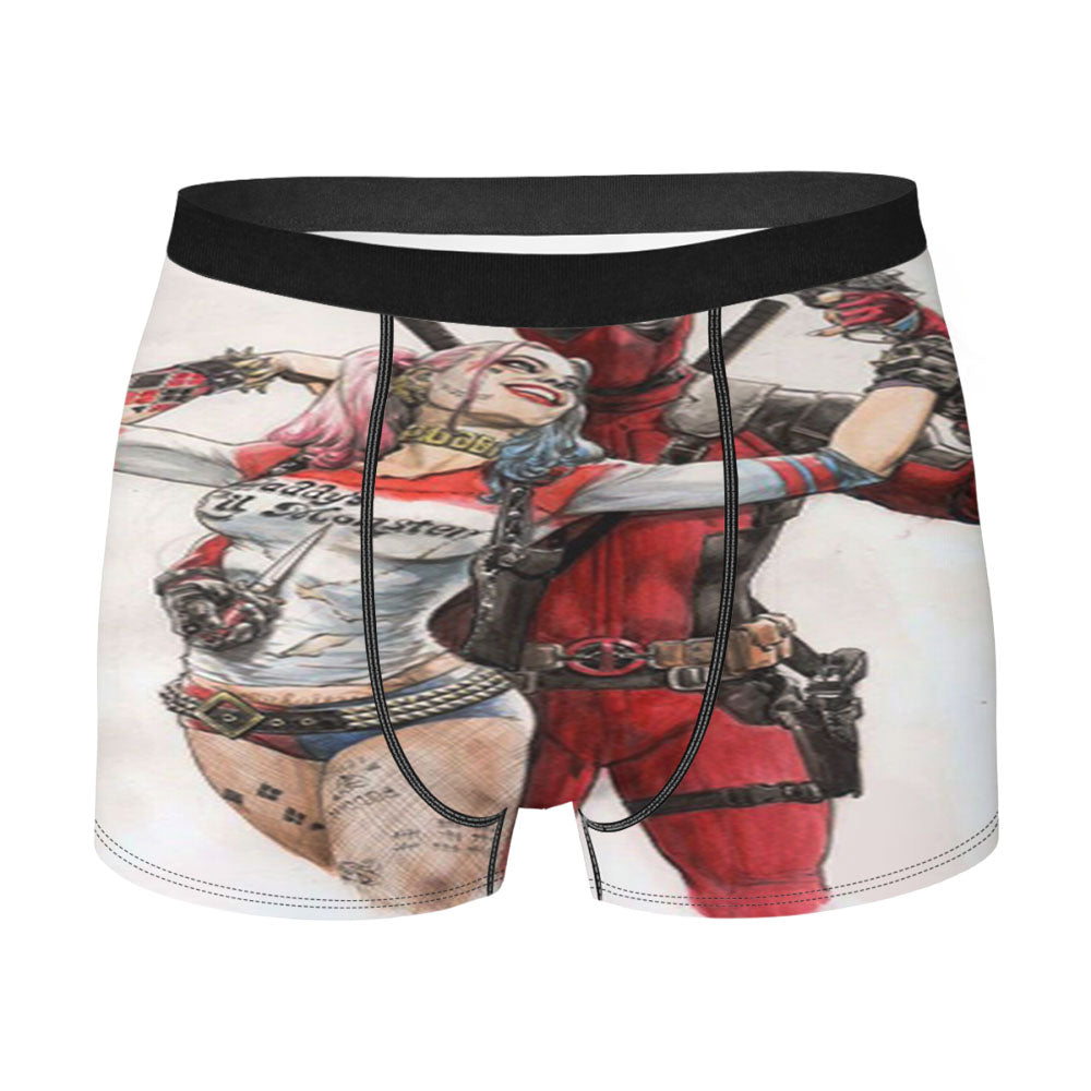 Deadpool And Princesses Harley Quinn Art Men'S Boxer Briefs