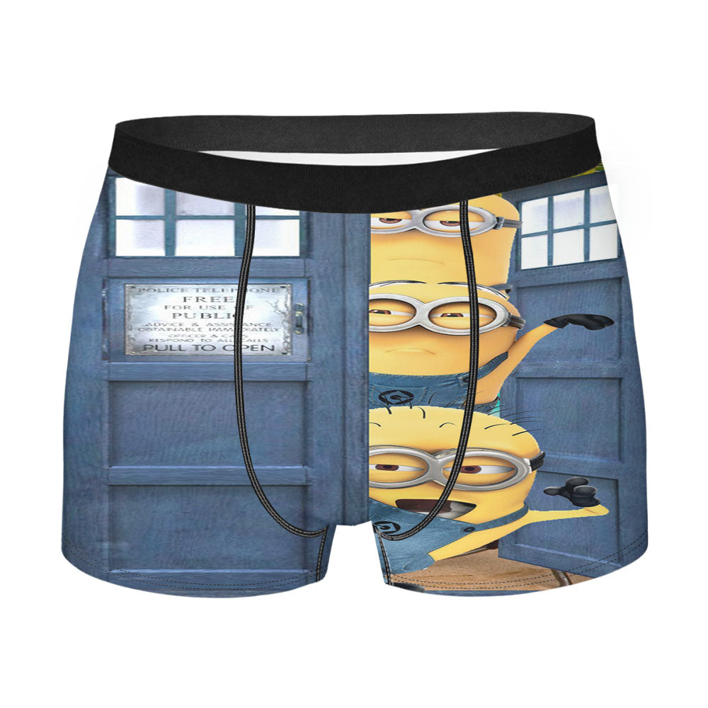 Despicable Me Minion Dr Who Tardis Men'S Boxer Briefs