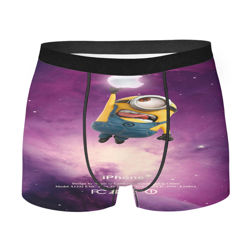 Despicable Me Minion Kevin Catch Glowing Apple Men'S Boxer Briefs