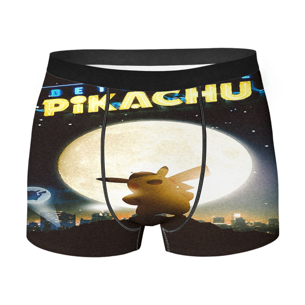 Detective Pikachu Poster Watercolor Men'S Boxer Briefs