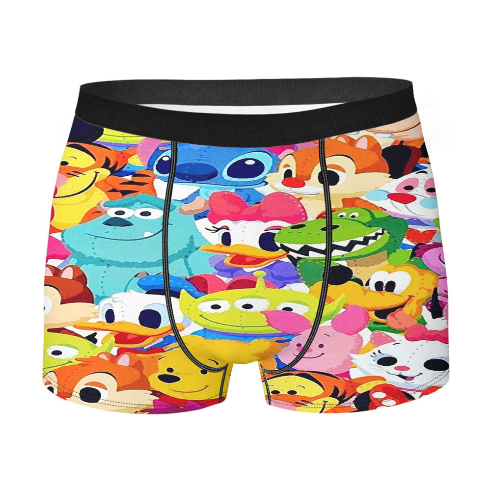 Disney Cartoon Characters Men'S Boxer Briefs