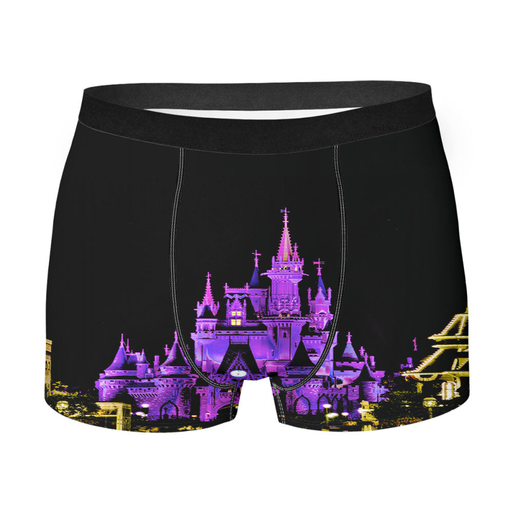 Disney Castle Black Men'S Boxer Briefs
