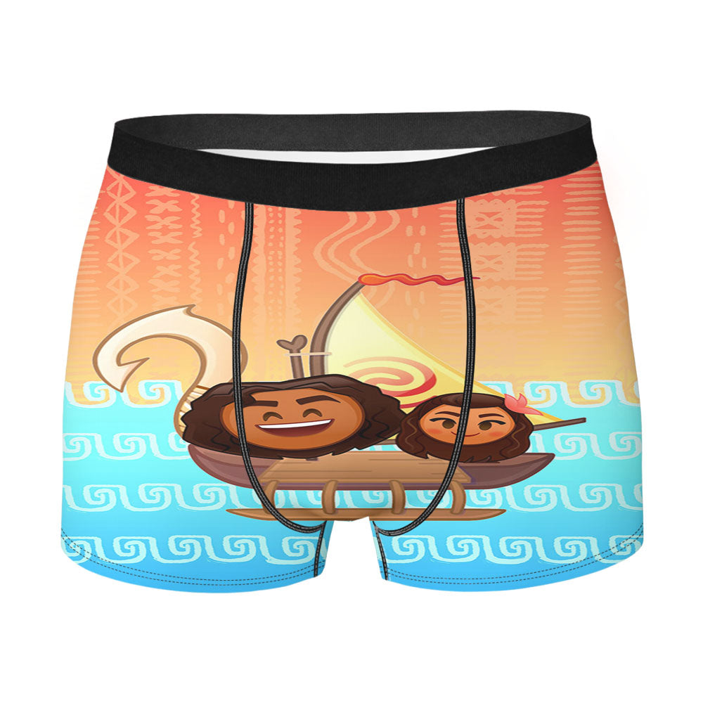 Disney Emoji Moana Phone Wallpaper Men'S Boxer Briefs