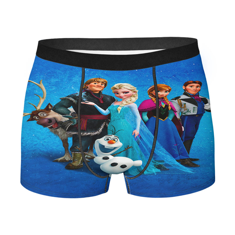 Disney Frozen Cartoon Characters Men'S Boxer Briefs
