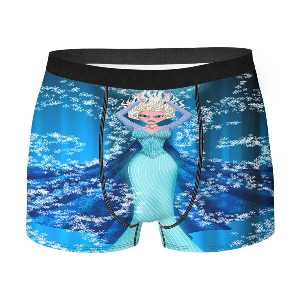 Disney Frozen Elsa Cartoon Men'S Boxer Briefs