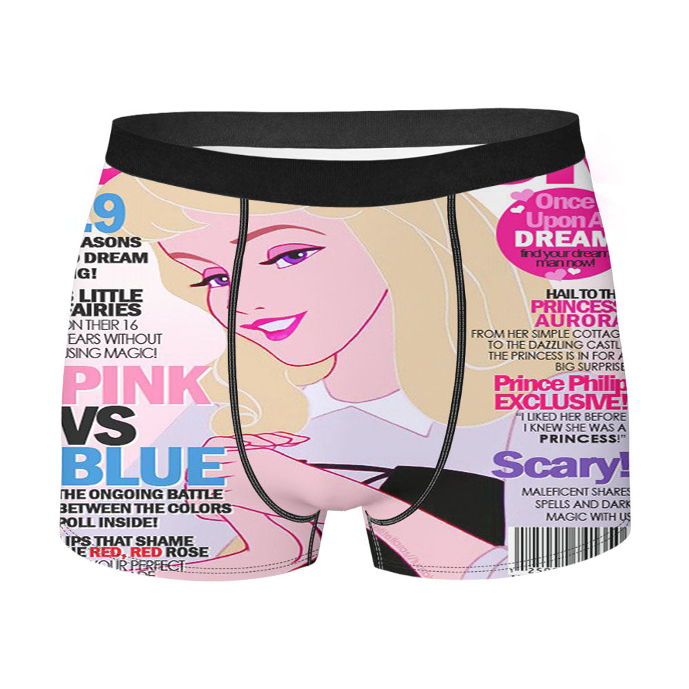Disney Glamour Sleeping Beauty Men'S Boxer Briefs