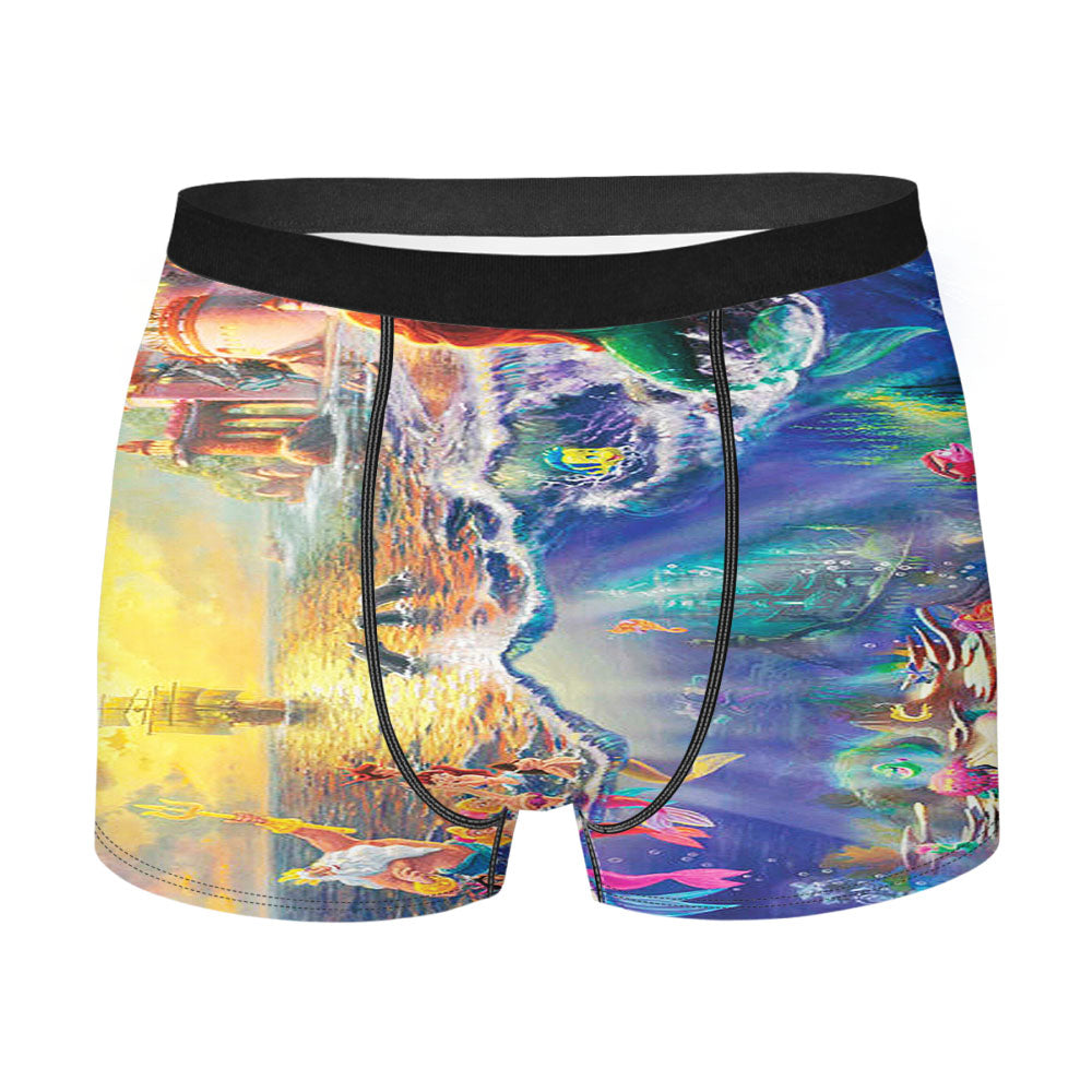 Disney Little Mermaid Art Design Men'S Boxer Briefs