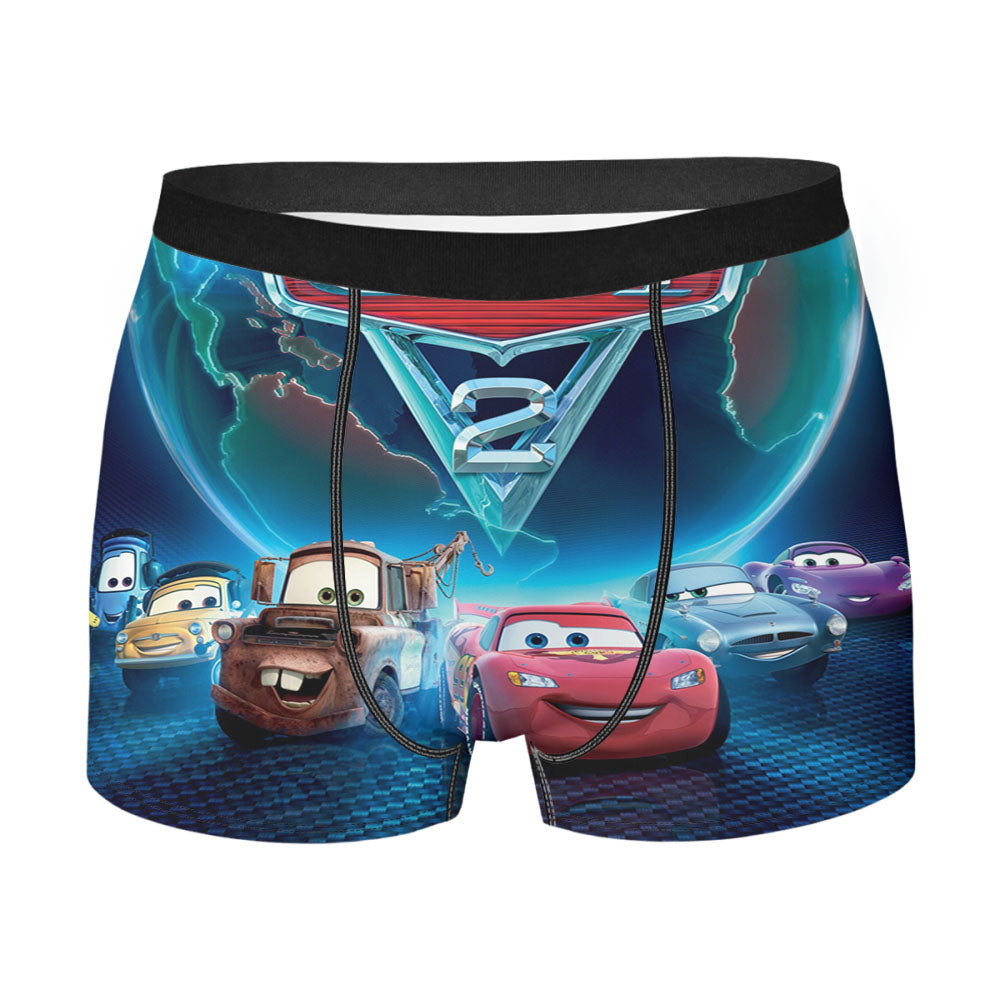 Disney Pixar Cars Cartoon Wallpaper Men'S Boxer Briefs