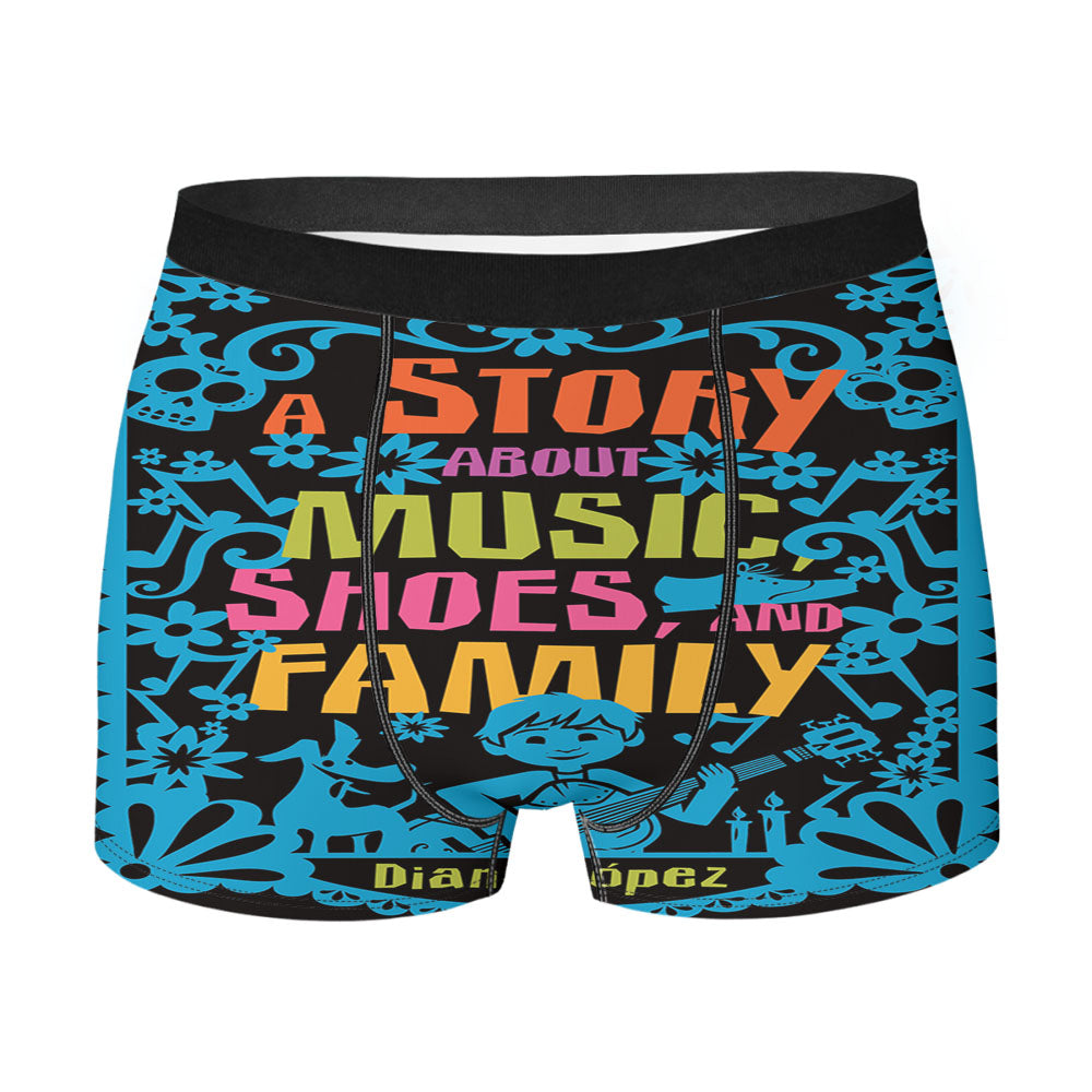 Disney Pixar Coco Text Poster Men'S Boxer Briefs
