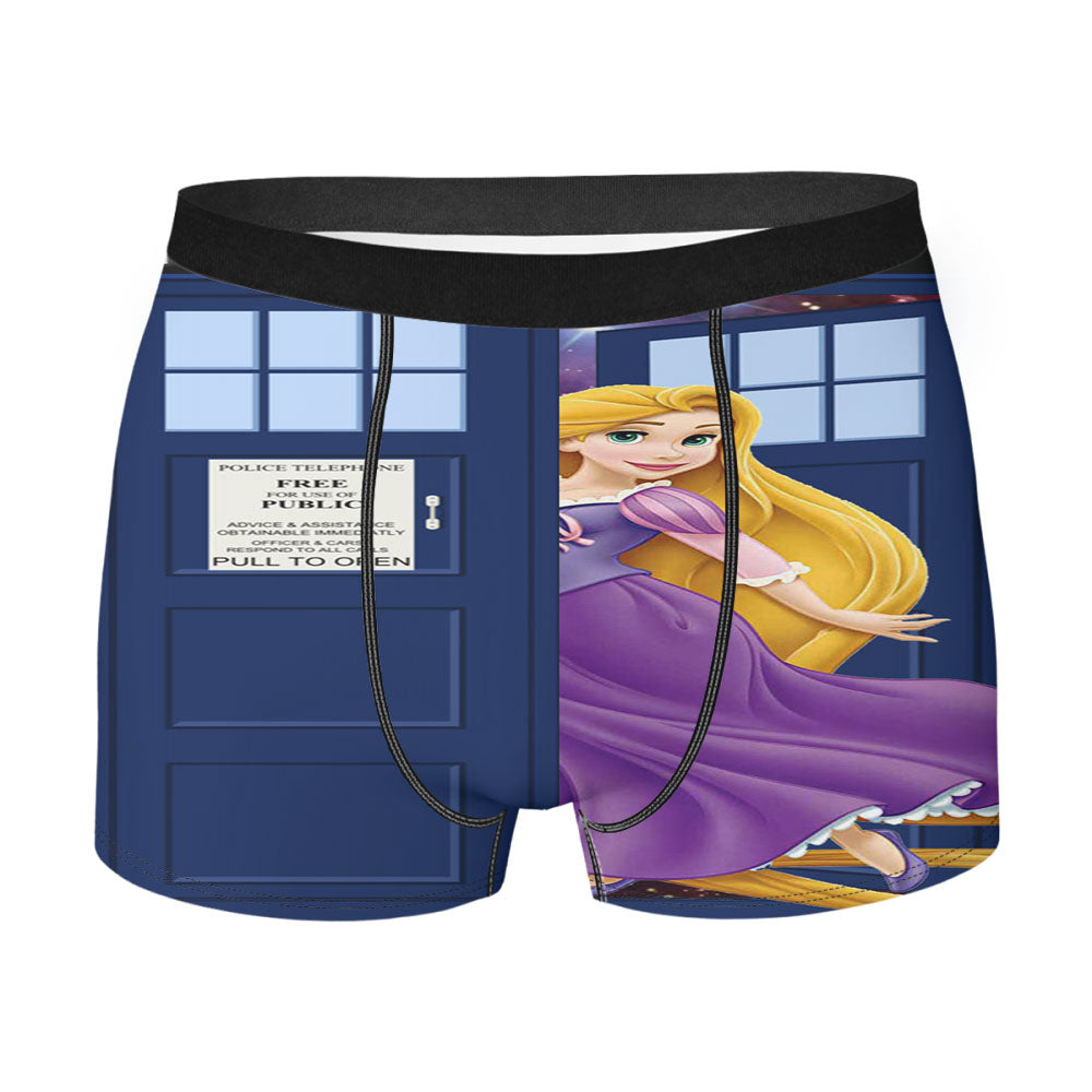 Disney Princess Rapunzel Tardis Police Box Men'S Boxer Briefs