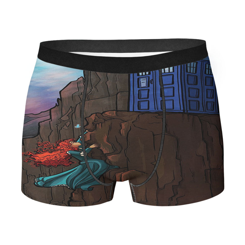 Disney Princess Tardis Dr Who Men'S Boxer Briefs