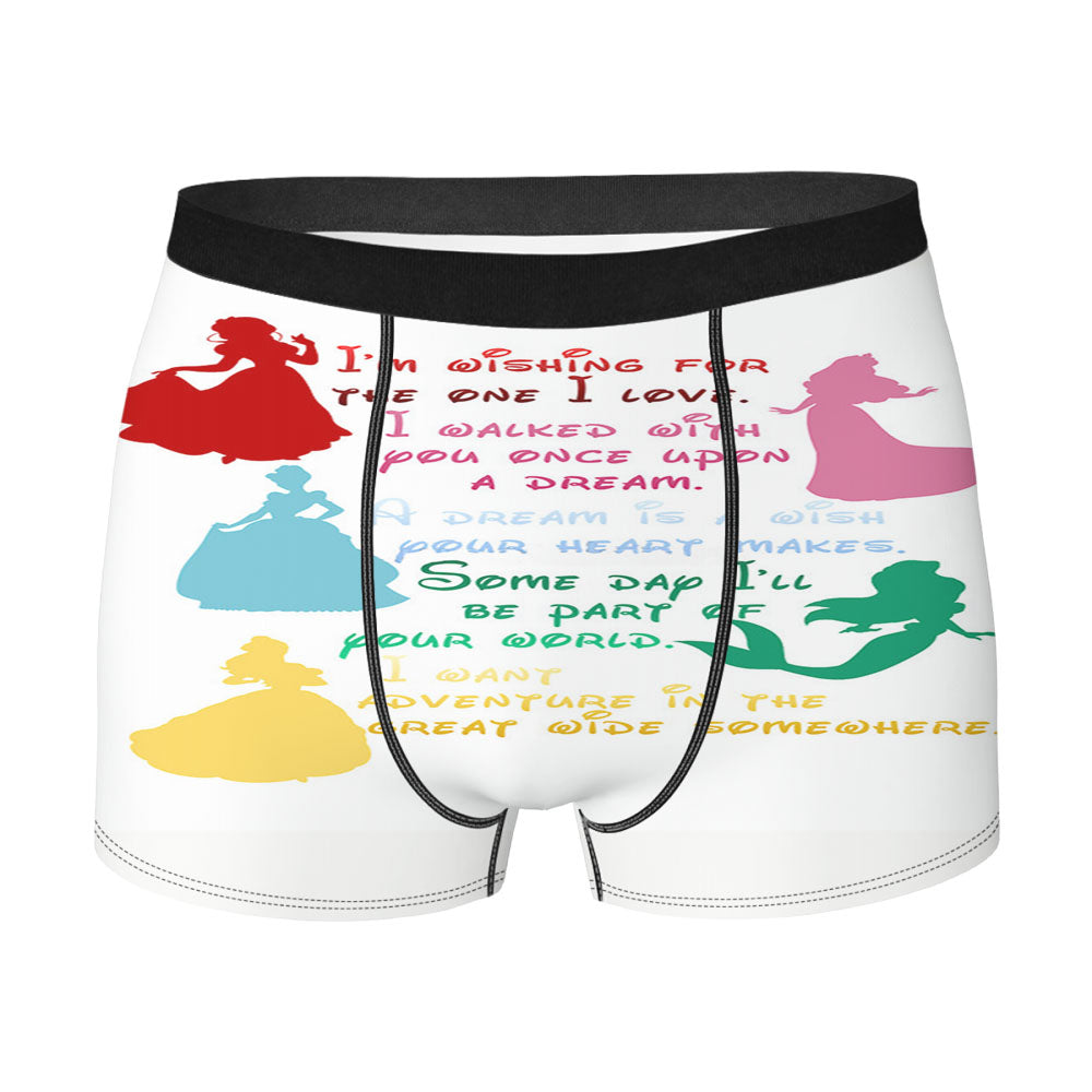 Disney Princesses Quotes Cover Men'S Boxer Briefs