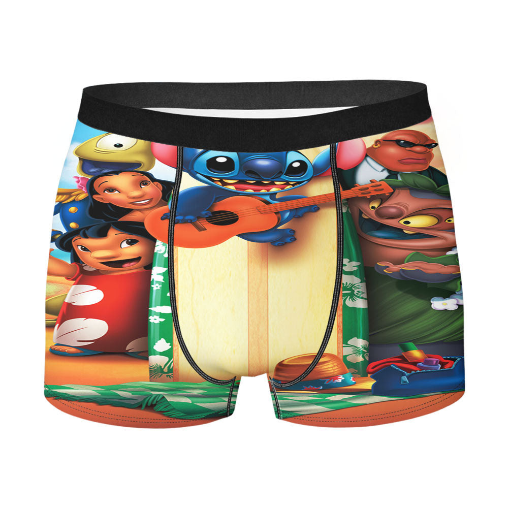 Disney Stitch All Character Men'S Boxer Briefs