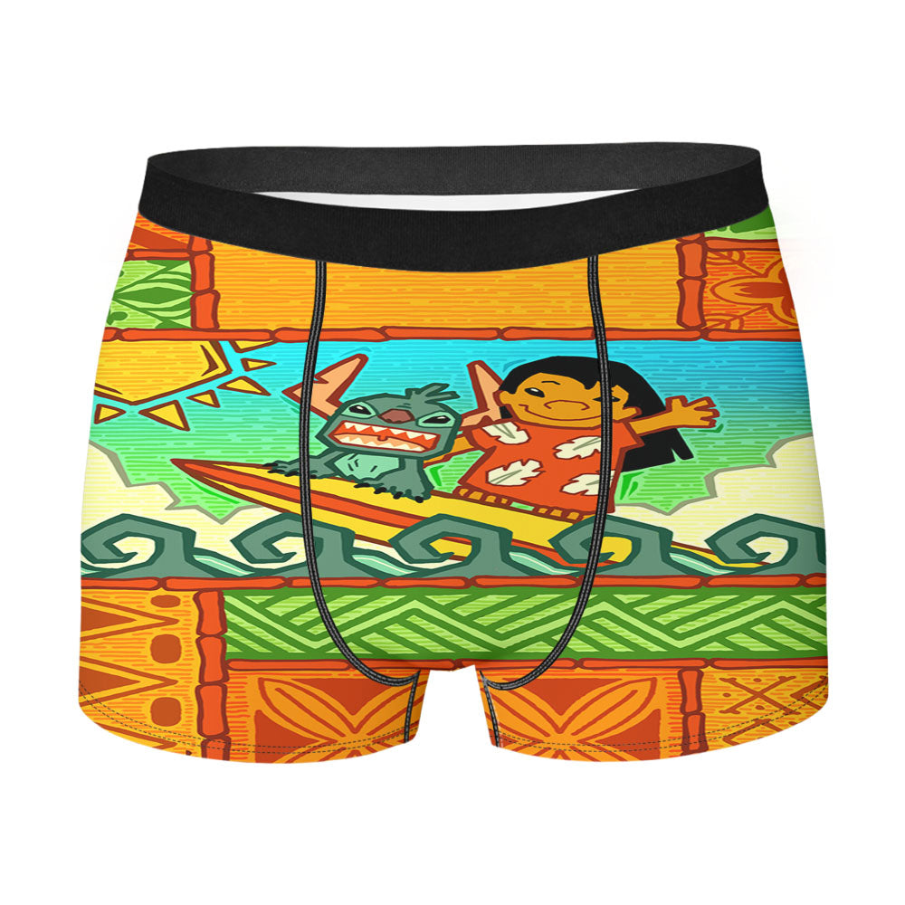 Disney Summer Lilo And Stitch Men'S Boxer Briefs