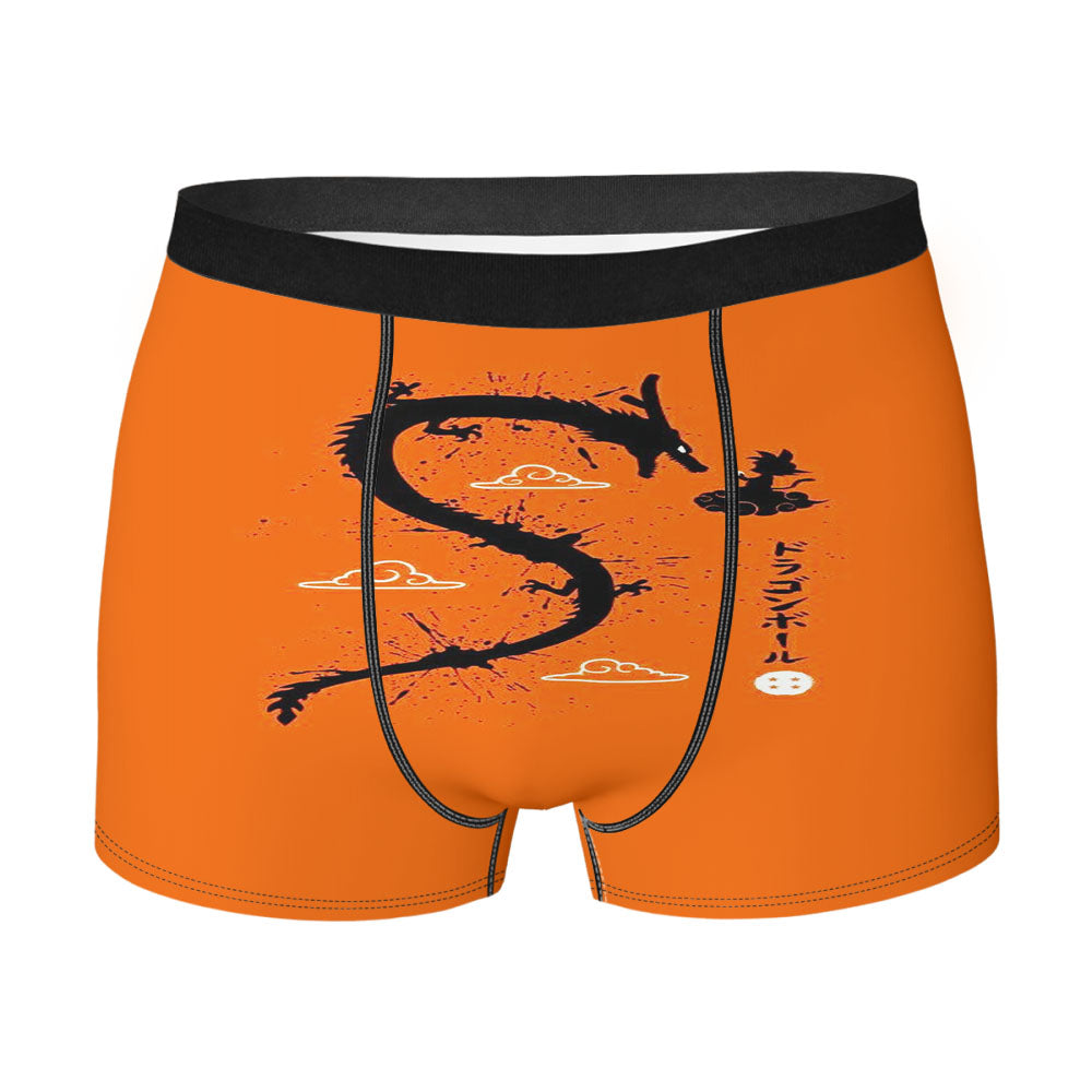 Dragon Ball Kid Goku And Shenron Minimalist Wallpaper Men'S Boxer Briefs
