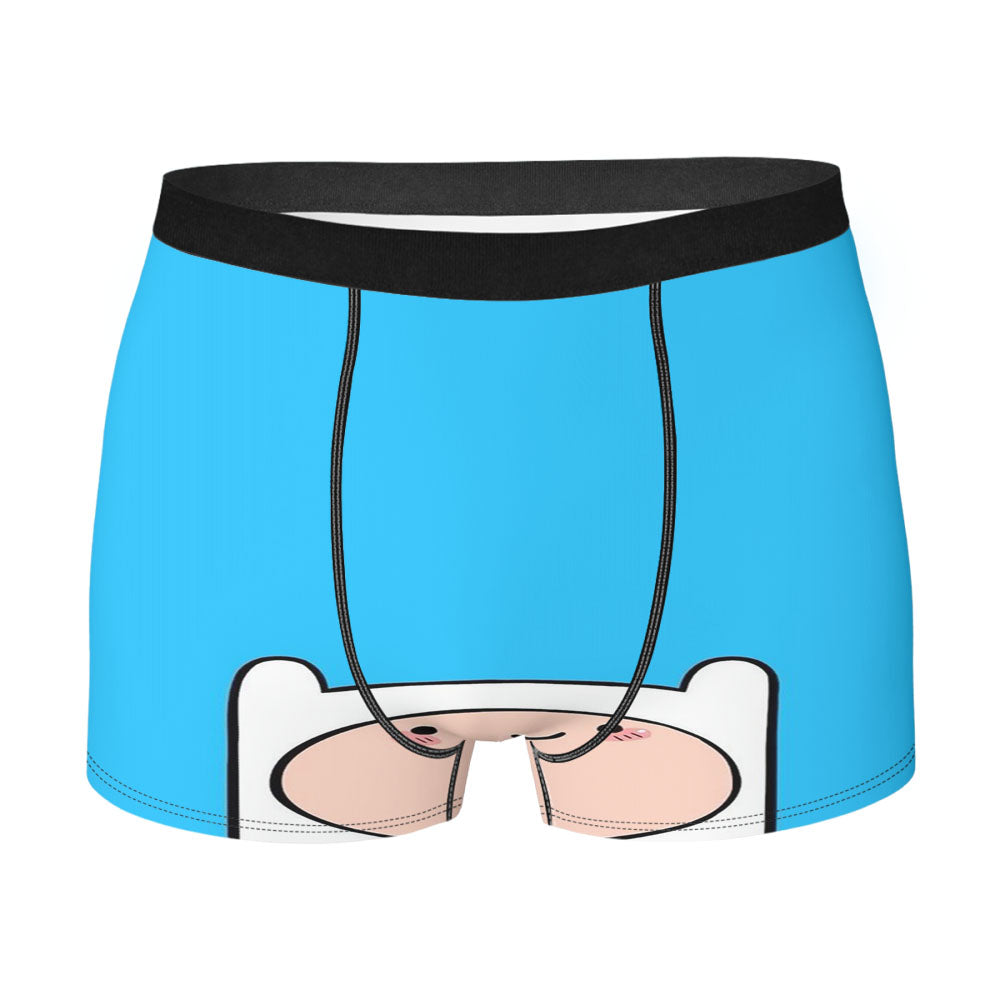 Finn The Human Adventure Time Blue Men'S Boxer Briefs