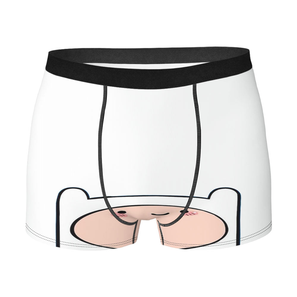 Finn The Human Adventure Time Wallpaper White Men'S Boxer Briefs