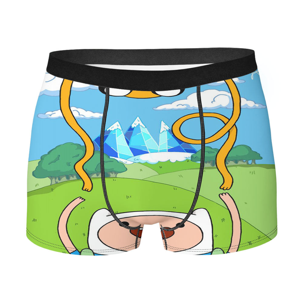 Finn The Human And Jake The Dog Adventure Time Wallpaper Men'S Boxer Briefs