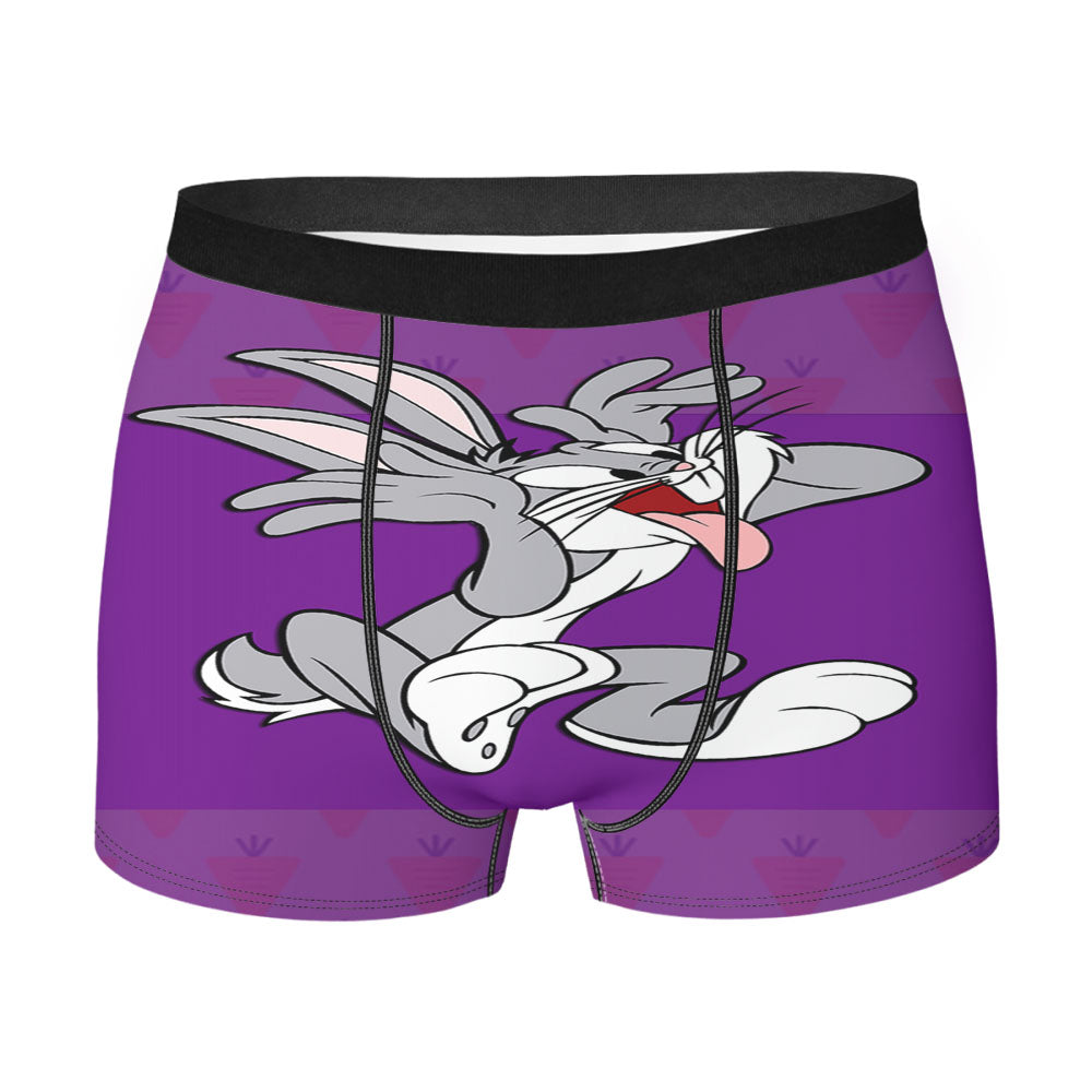 Funny Bugs Bunny Purple Men'S Boxer Briefs