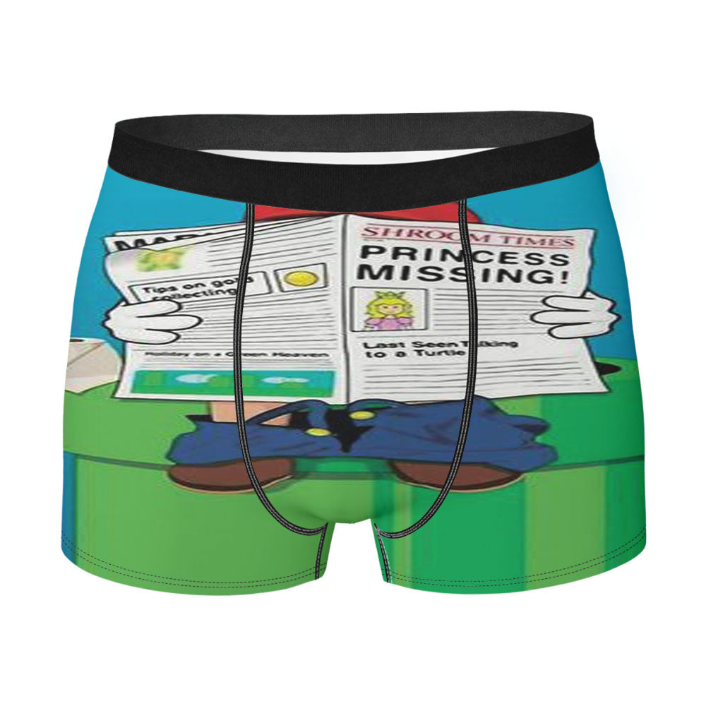 Funny Mario Men'S Boxer Briefs