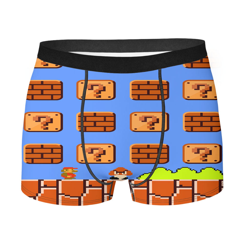 Game Mario Bross Men'S Boxer Briefs