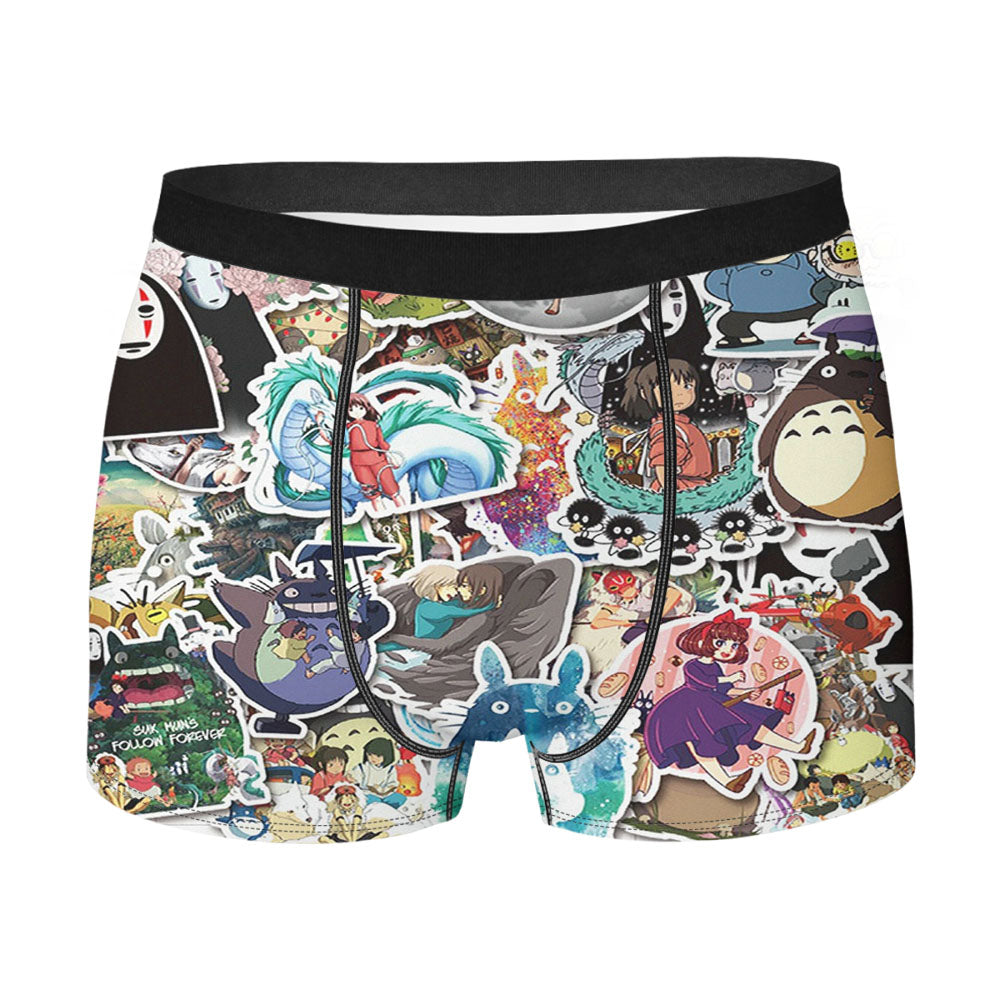 Ghibli Totoro Spirited Away Kiki Best Animated Movie Men'S Boxer Briefs