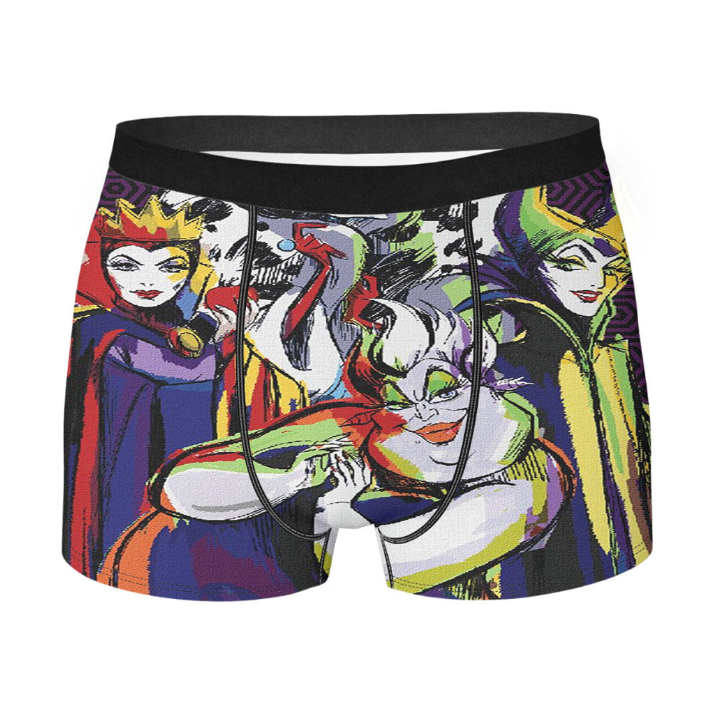 Girls Disney Villains Art Men'S Boxer Briefs