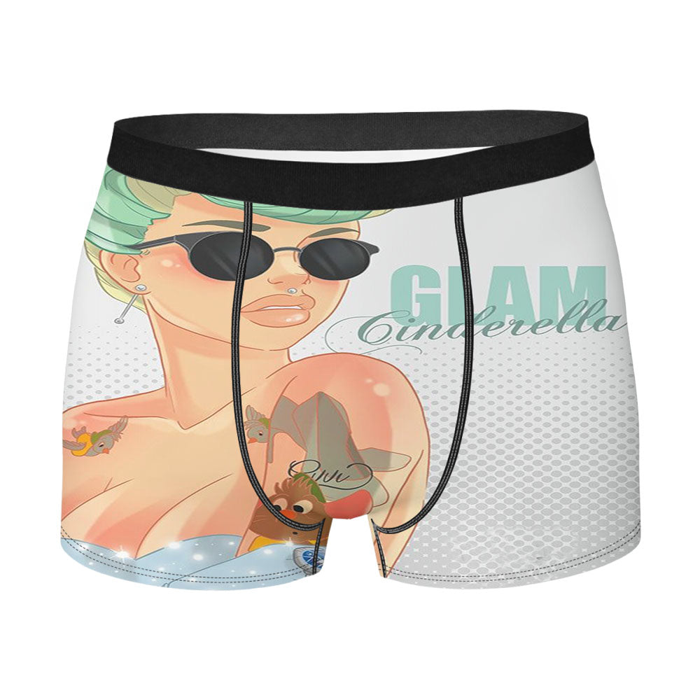 Glam, Cinderella, Disney Men'S Boxer Briefs