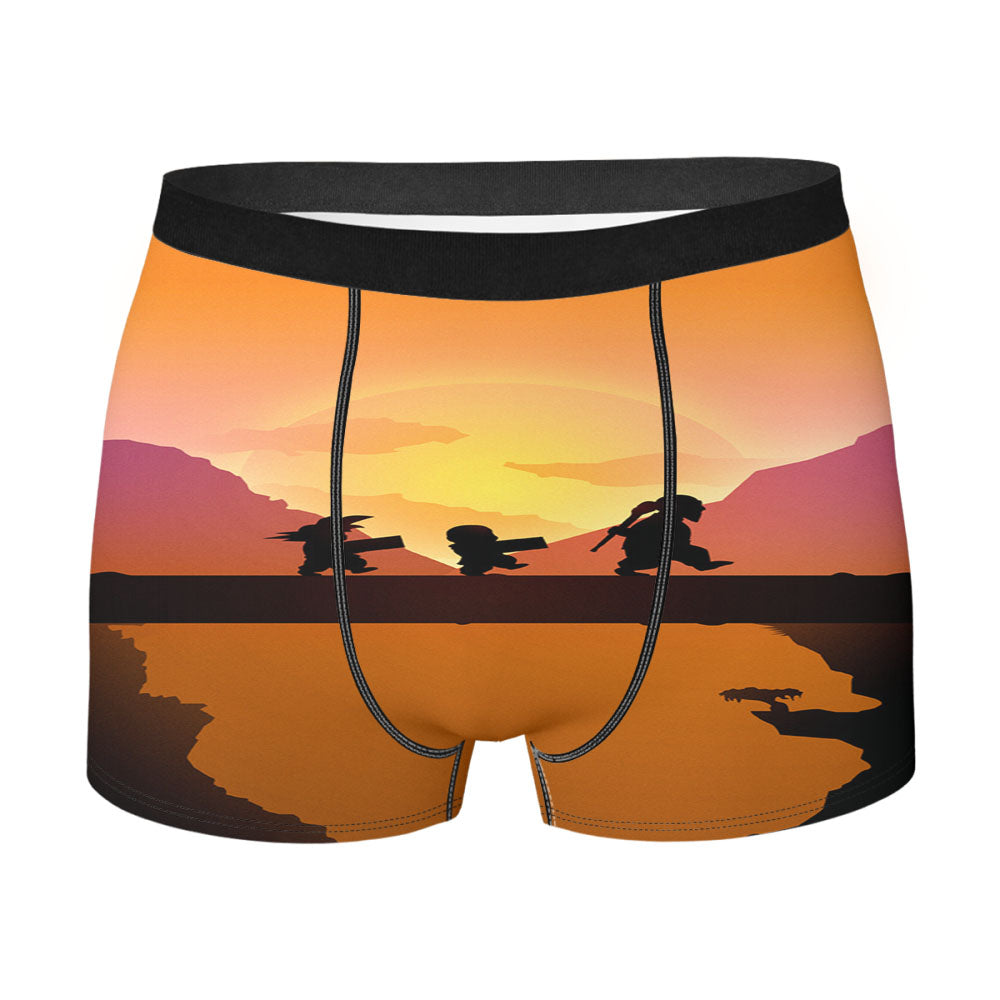 Goku Kids Shilloutte Men'S Boxer Briefs