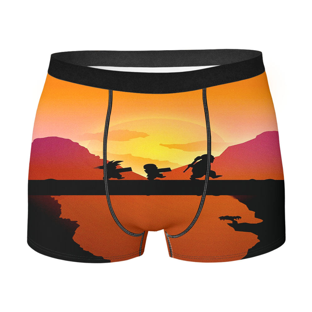 Goku Mestre Kame E Kuririn Men'S Boxer Briefs