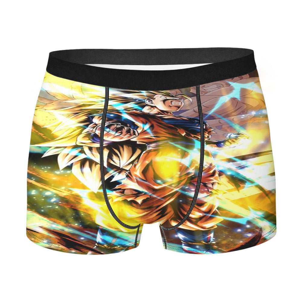 Goku Super Saiyajin 3 Fan Art Wallpaper Men'S Boxer Briefs