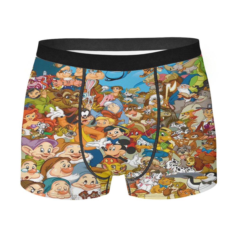 Group Of Disney Cartoon Characters Men'S Boxer Briefs