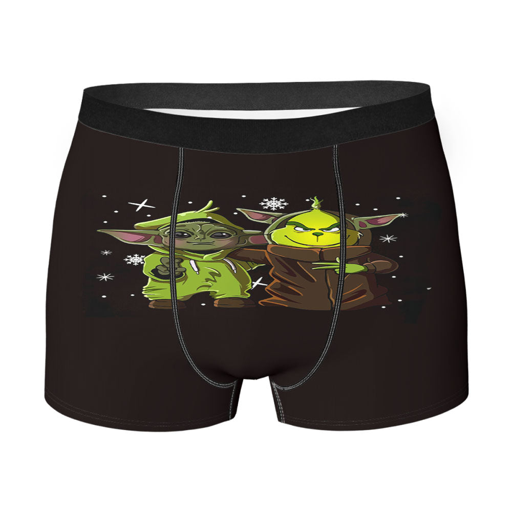 Hot Baby Yoda And Baby Grinch Men'S Boxer Briefs