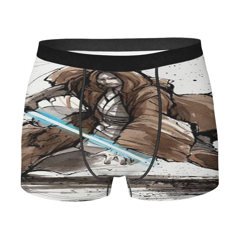Jedi Knight From Star Wars With Calligraphy Men'S Boxer Briefs
