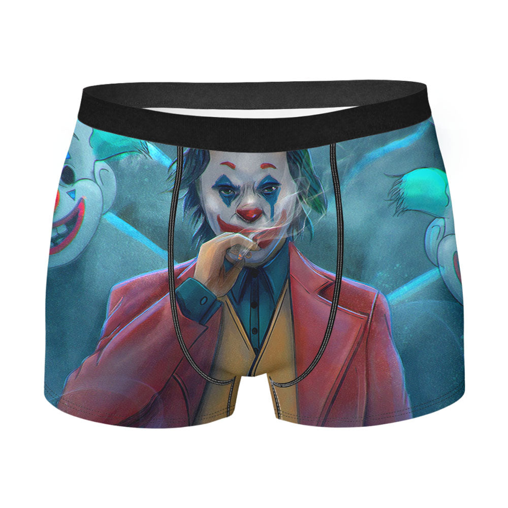 Joker 019 Clown Mask Smoking Movie Art Men'S Boxer Briefs