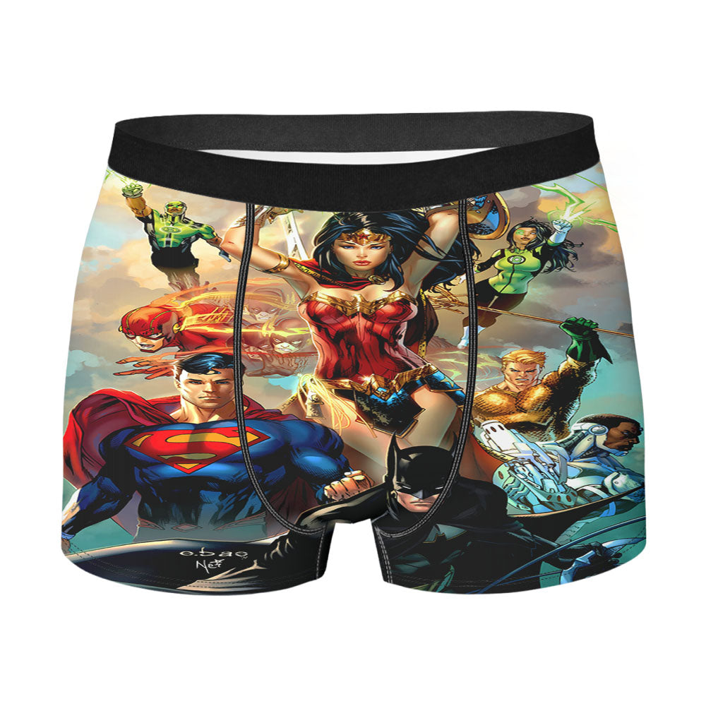 Justice League Comic Art Men'S Boxer Briefs