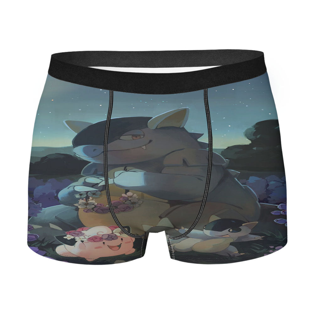 Kangaskhan And Cleffa Pokemon Art Men'S Boxer Briefs