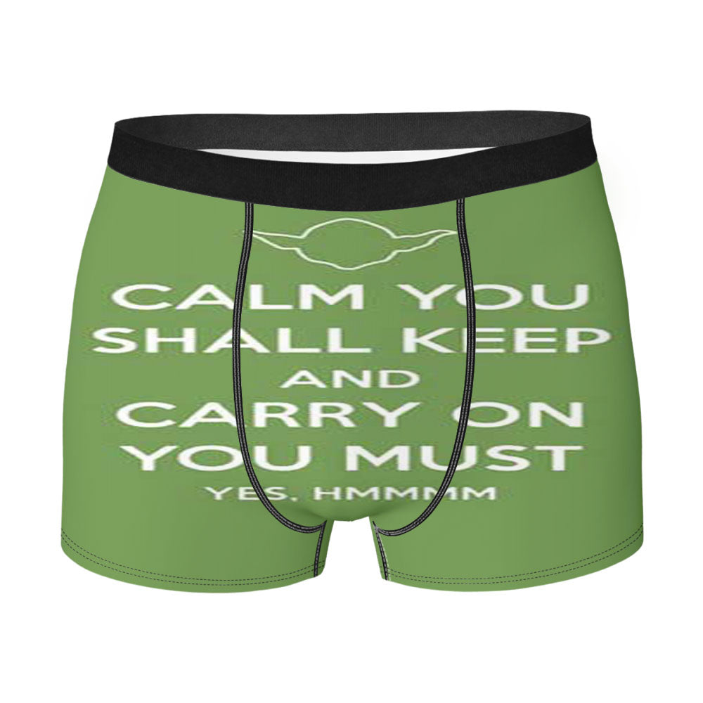 Keep Calm Yoda Hmm Men'S Boxer Briefs