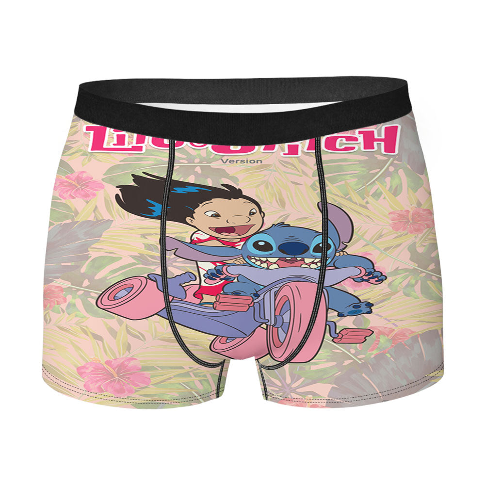 Lilo And Stitch Beach Style Wallpaper Men'S Boxer Briefs