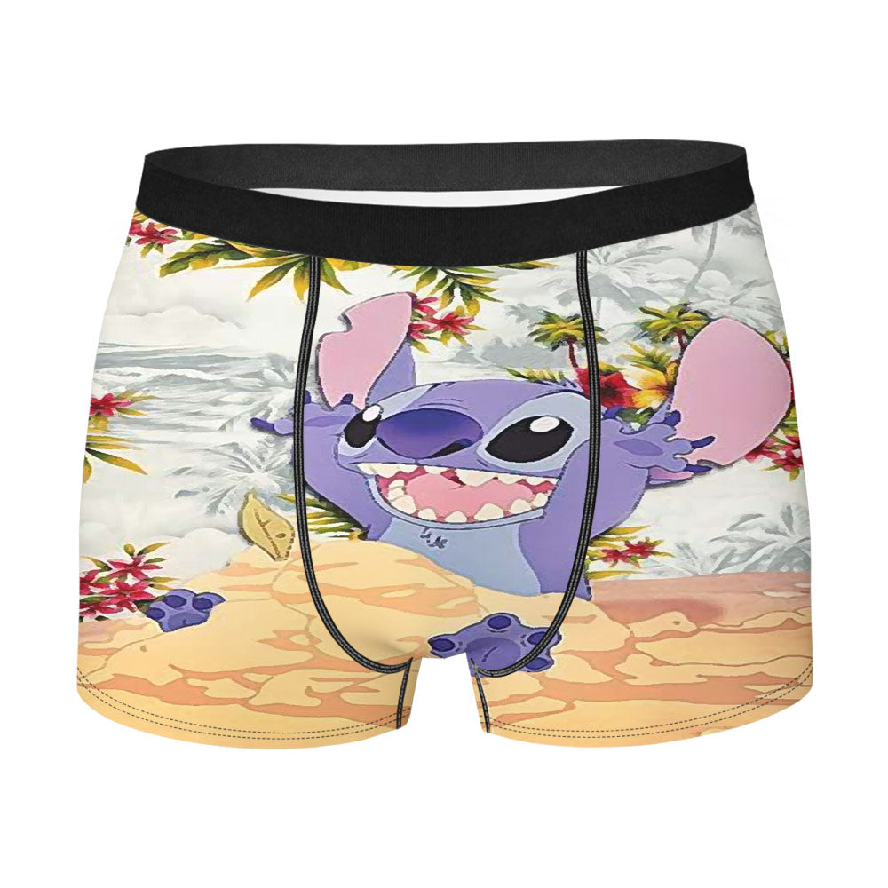 Lilo And Stitch In Sand Men'S Boxer Briefs