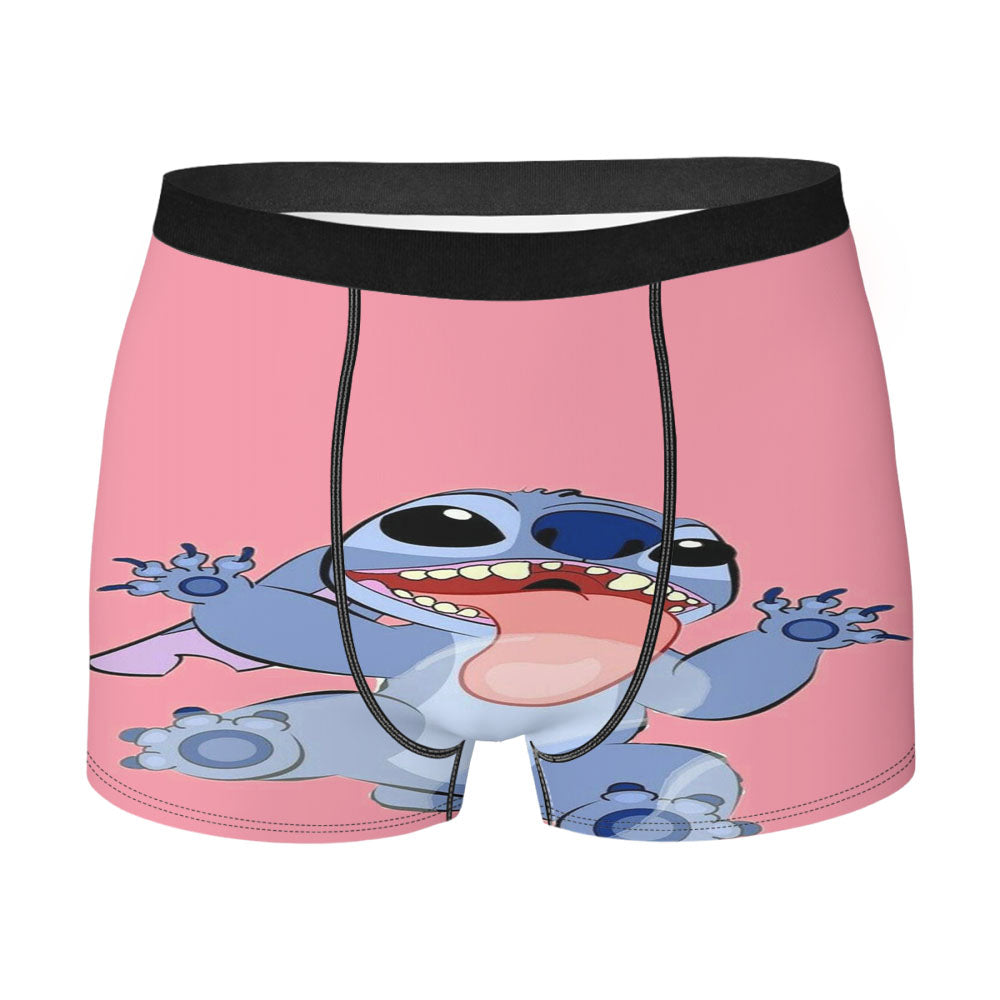 Lilo Stitch Pink Background Men'S Boxer Briefs